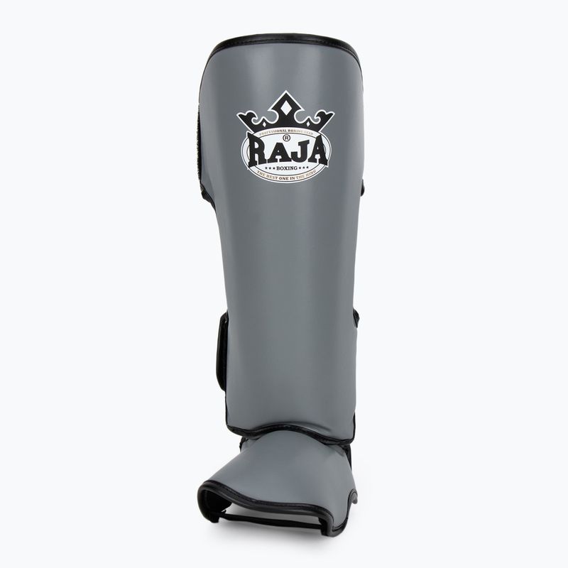 Schienbein- und Fußschützer RAJA BOXING Lightweight Shin Guards Semi Leather grey 4