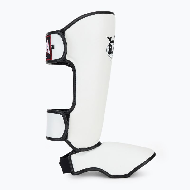 Schienbein- und Fußschützer RAJA BOXING Lightweight Shin Guards Semi Leather white 2