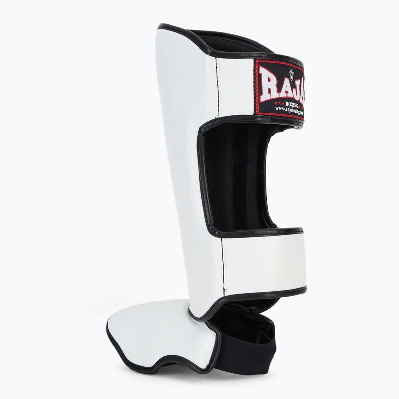Schienbein- und Fußschützer RAJA BOXING Lightweight Shin Guards Semi Leather white 3