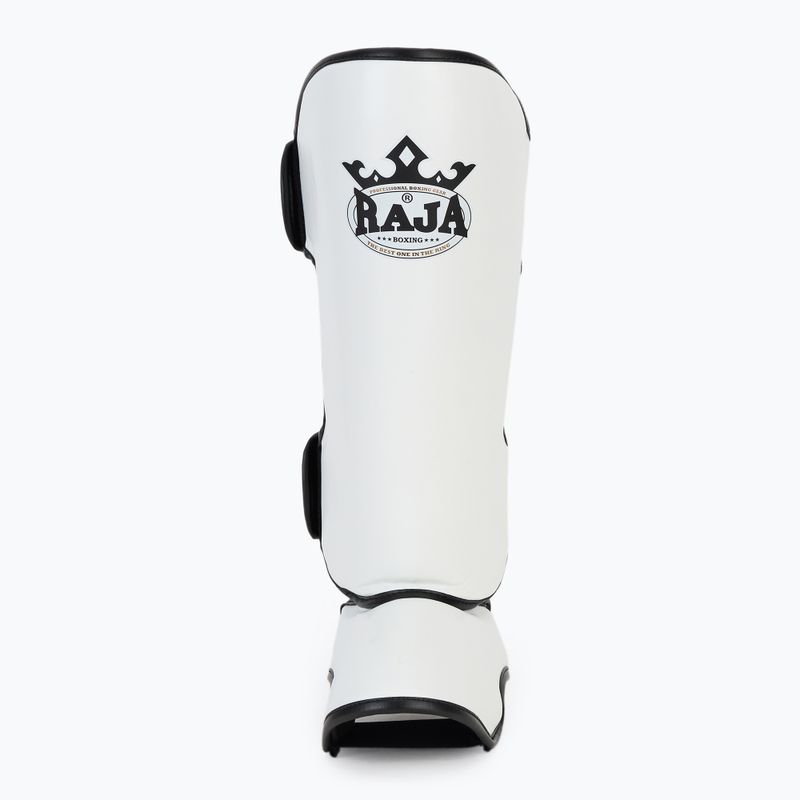 Schienbein- und Fußschützer RAJA BOXING Lightweight Shin Guards Semi Leather white 4