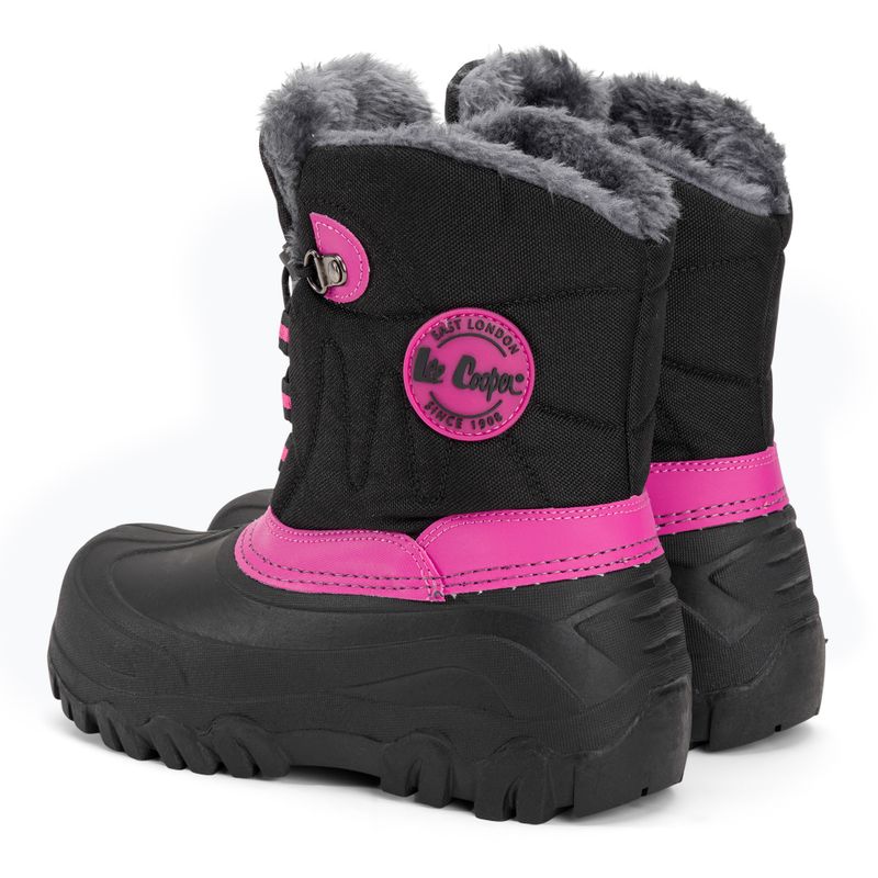 Lee Cooper Kinderschneestiefel LCJ-21-44-0523 schwarz/fuchsia 3