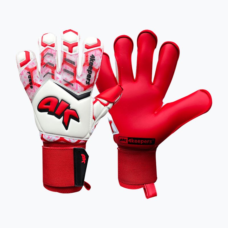 4Keepers Force V 4.20 HB Torwarthandschuhe rot und weiß 4KEEPERS-4342 4