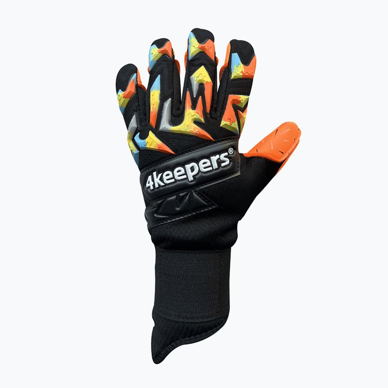 Torwarthandschuhe Kinder 4Keepers Equip Flame Nc Jr schwarz-orange EQUIPFLNCJR 4
