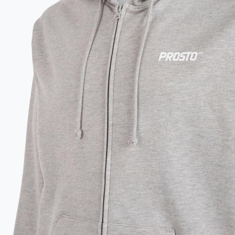 Herren PROSTO Hoodie Logo Zip grau 4