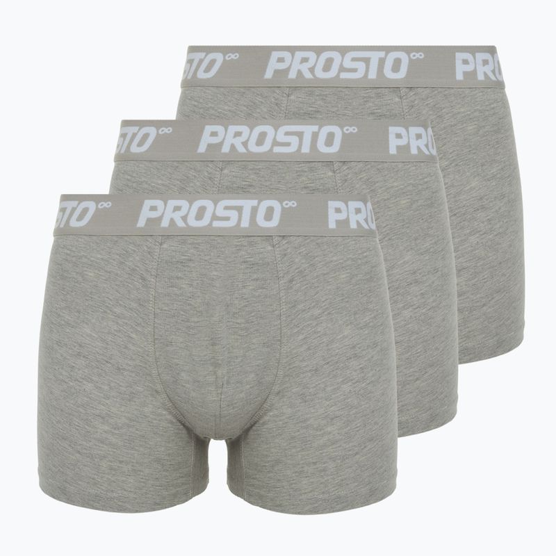 PROSTO Herren-Boxershorts KL252MACC 3 Paar grau