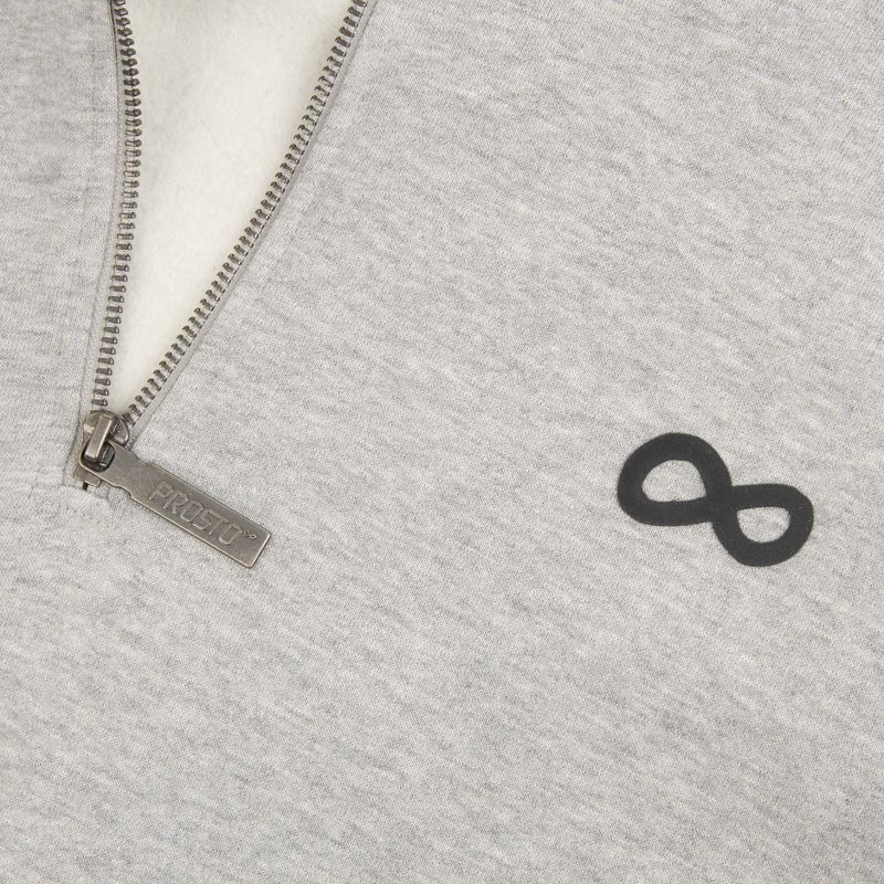 Herrenpullover PROSTO Hoodie Half Zip Big Log Infinity grey/melange 3