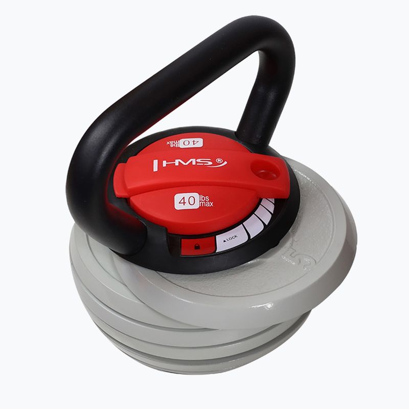 Verstellbarer Kettlebell HMS KR40 grau/schwarz 2
