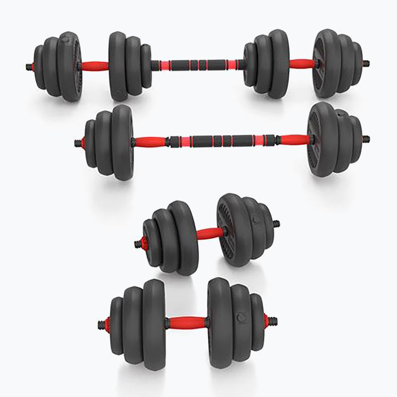 HMS SGN120 Pro Set 6W1 20kg Gewichte schwarz/rot 5