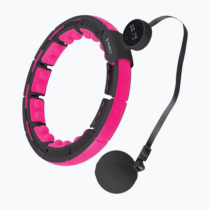 Hula-Hop mit Gewicht und Zähler HMS HHM16 schwarz/rosa