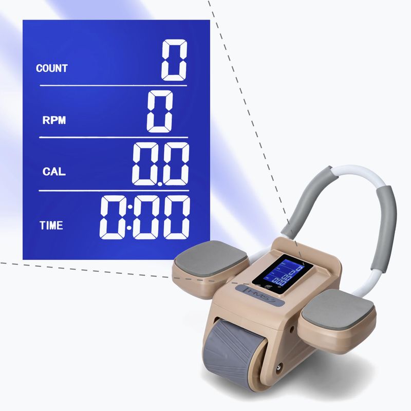 Automatisches Bauchmuskeltrainingsrad mit Display HMS KA08 braun 7
