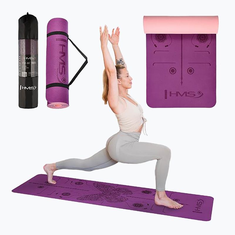 Yogamatte HMS YM10 8 mm violett 5