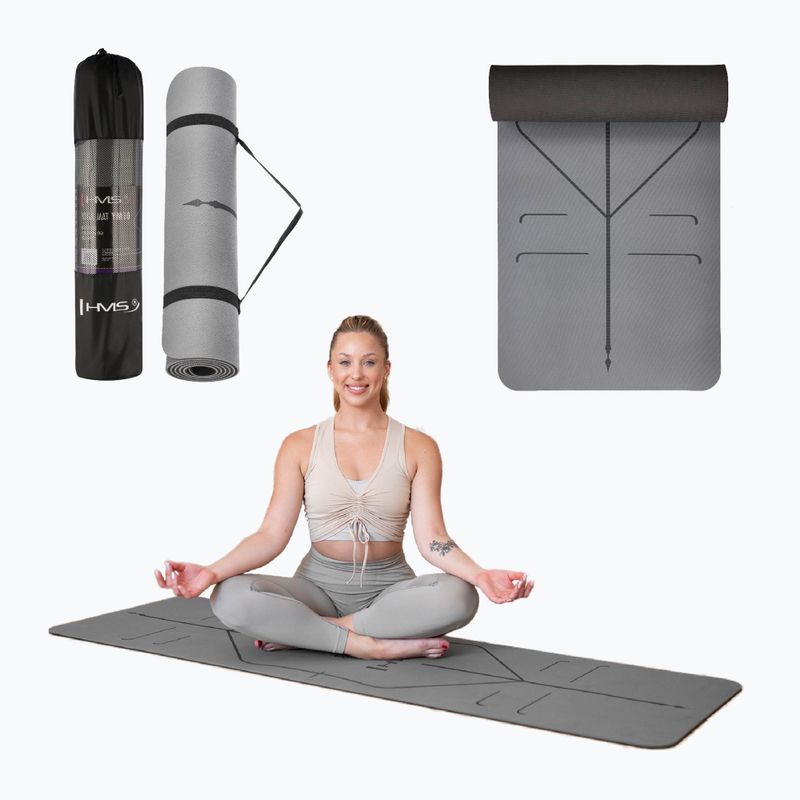 Yogamatte HMS YM10 grau 5