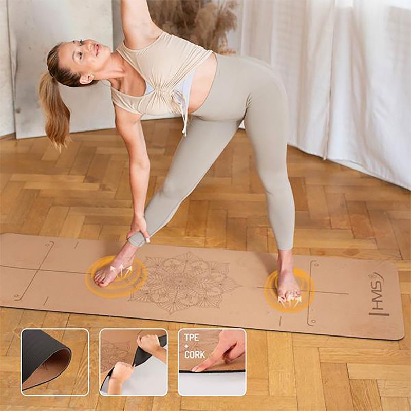 Yogamatte HMS YM11 6 mm Kork 8