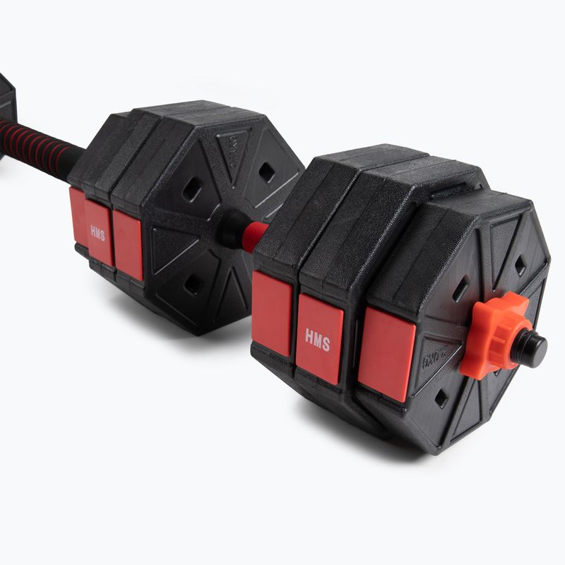 HMS Langhantelset mit austauschbaren Gewichten Sgc20 schwarz-rot 17-57-030 3