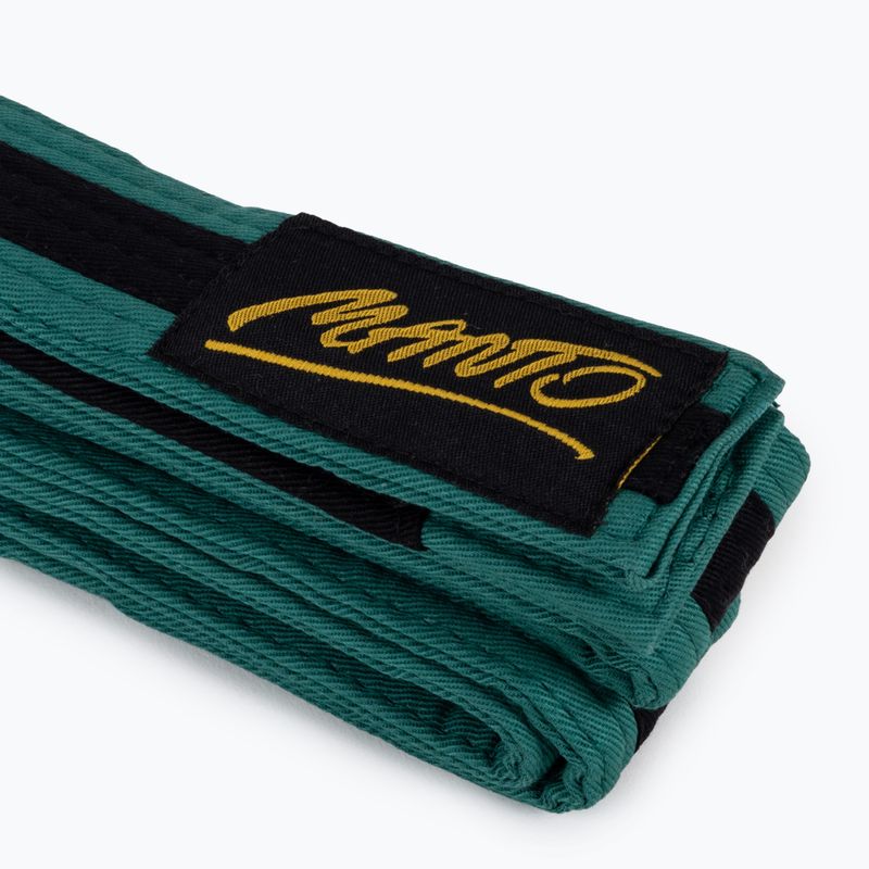 BJJ Gürtel für Kinder MANTO Tag grün mit schwarzem Balken MNA867_GRN/BLK_M2 2