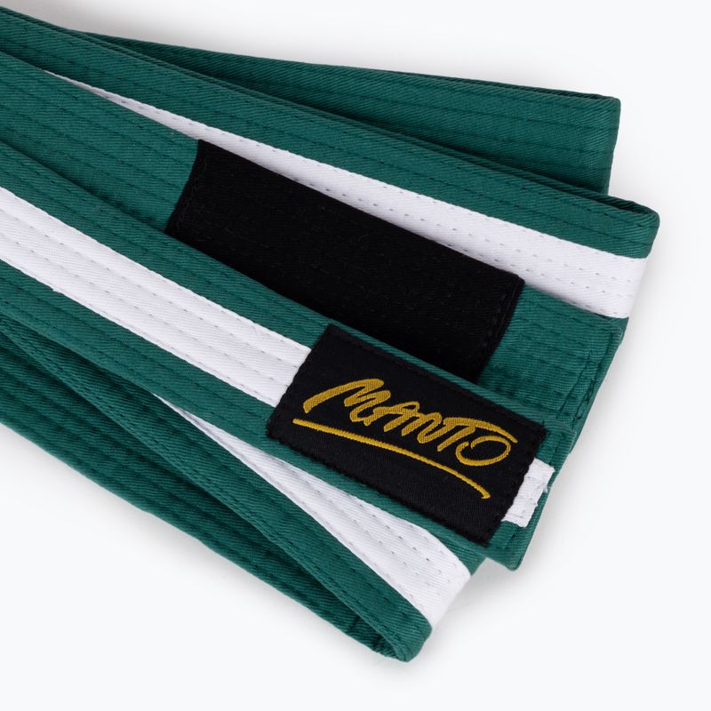 BJJ Gürtel für Kinder MANTO Tag grün mit weißem Balken MNA867_GRN/WHT_M2 3