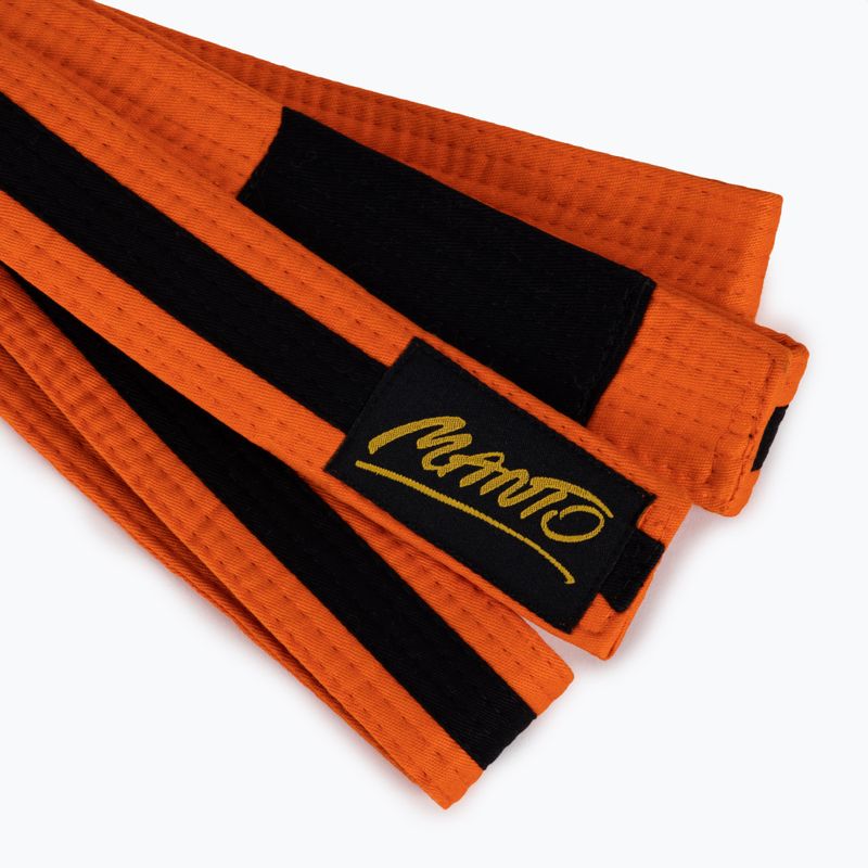 BJJ Gürtel für Kinder MANTO Tag orange mit schwarzem Balken MNA867_ORG/BLK_M1 2