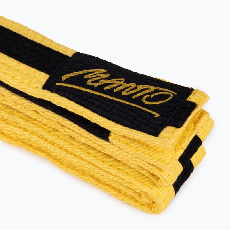 BJJ Gürtel für Kinder MANTO Tag gelb mit schwarzem Balken MNA867_YEL/BLK_M0