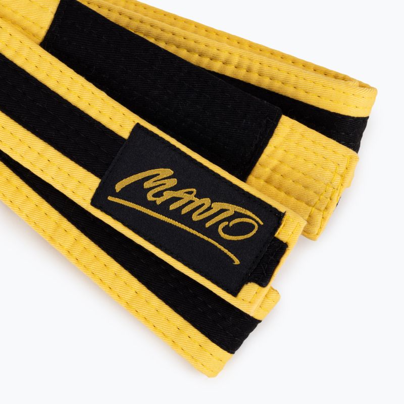 BJJ Gürtel für Kinder MANTO Tag gelb mit schwarzem Balken MNA867_YEL/BLK_M0 2