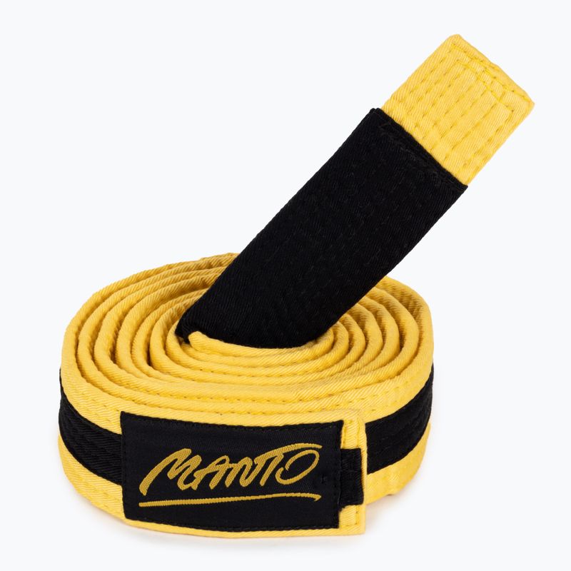 BJJ Gürtel für Kinder MANTO Tag gelb mit schwarzem Balken MNA867_YEL/BLK_M0 3