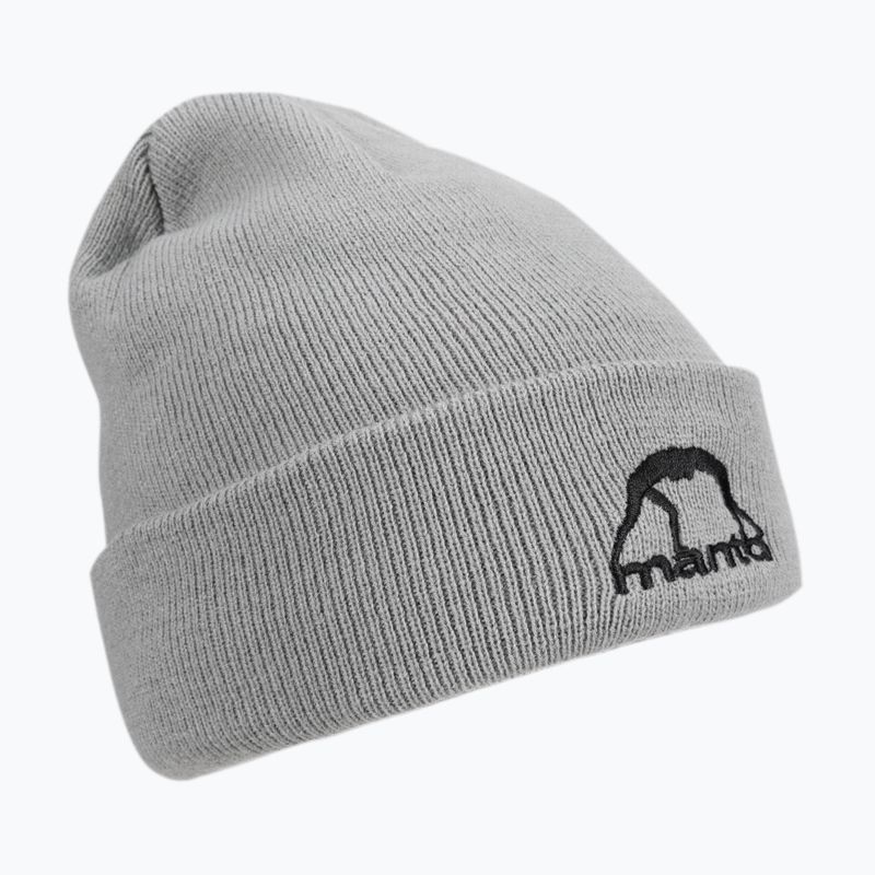 MANTO Logo 21 graue Wintermütze MNC467_MEL_9UN