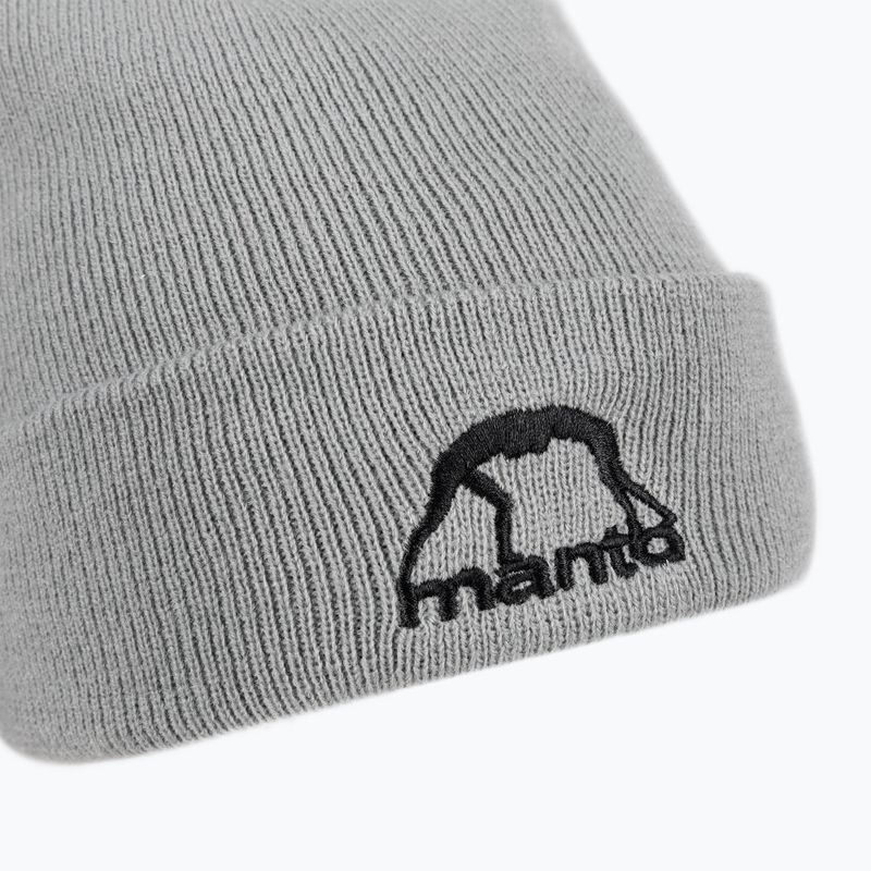 MANTO Logo 21 graue Wintermütze MNC467_MEL_9UN 3