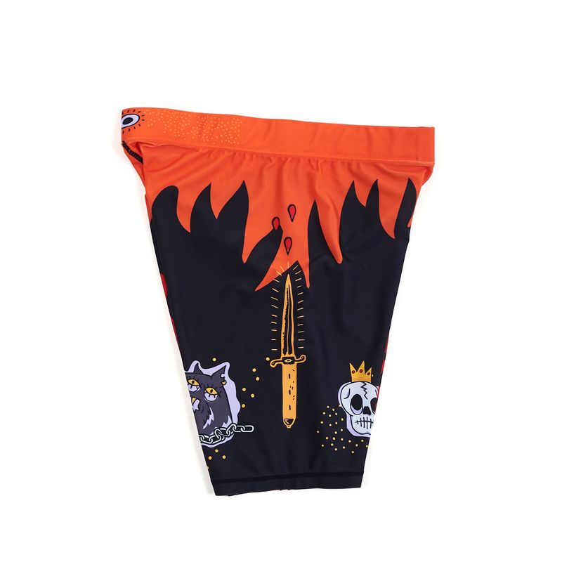 MANTO Diablo Herren Trainingsshorts schwarz-orange MNS545_BLK 6