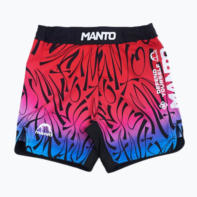 MANTO Herren Trainingsshorts Multi Gradient rot MNS003_PIN/BLU_2S