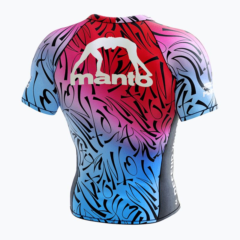 MANTO Herren Rashguard Multi Farbverlauf rot MNR854_BLK_2S 2