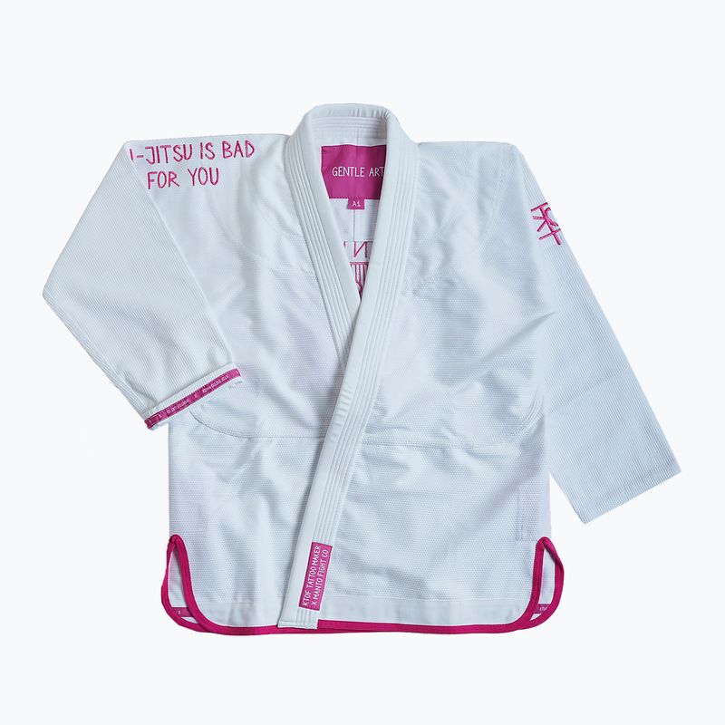 GI für brasilianisches Jiu-Jitsu Herren MANTO Balaclava weiß MNG982_WHT/PIN