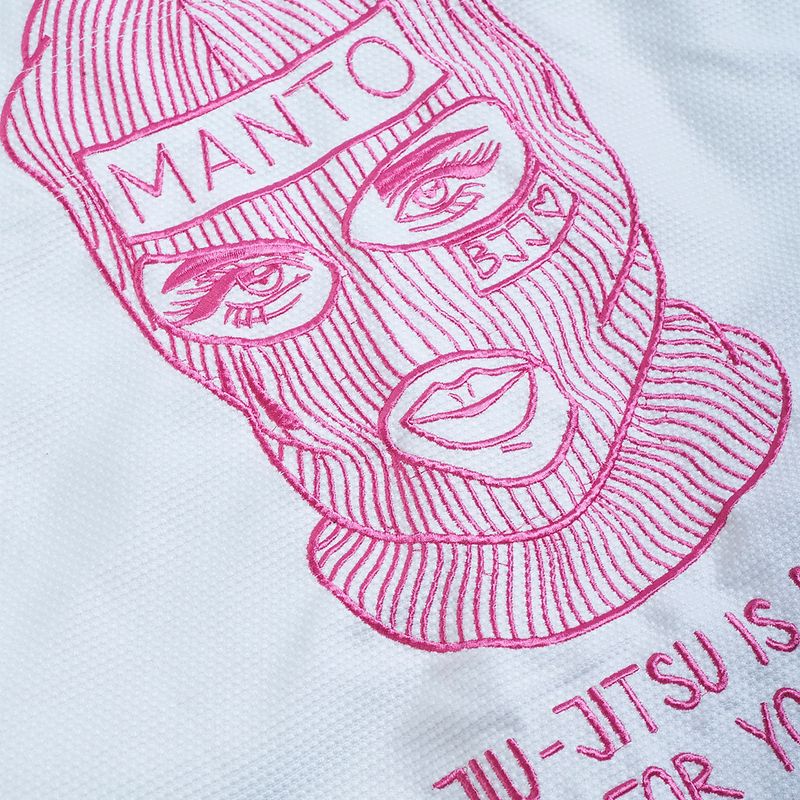 GI für brasilianisches Jiu-Jitsu Herren MANTO Balaclava weiß MNG982_WHT/PIN 6