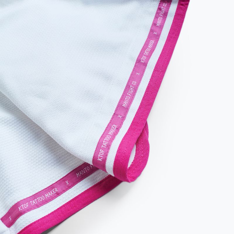 GI für brasilianisches Jiu-Jitsu Herren MANTO Balaclava weiß MNG982_WHT/PIN 9