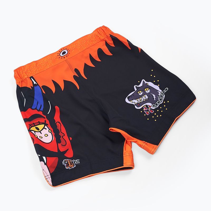 MANTO Diablo Herren Trainingsshorts schwarz-orange MNS507_BLK 3