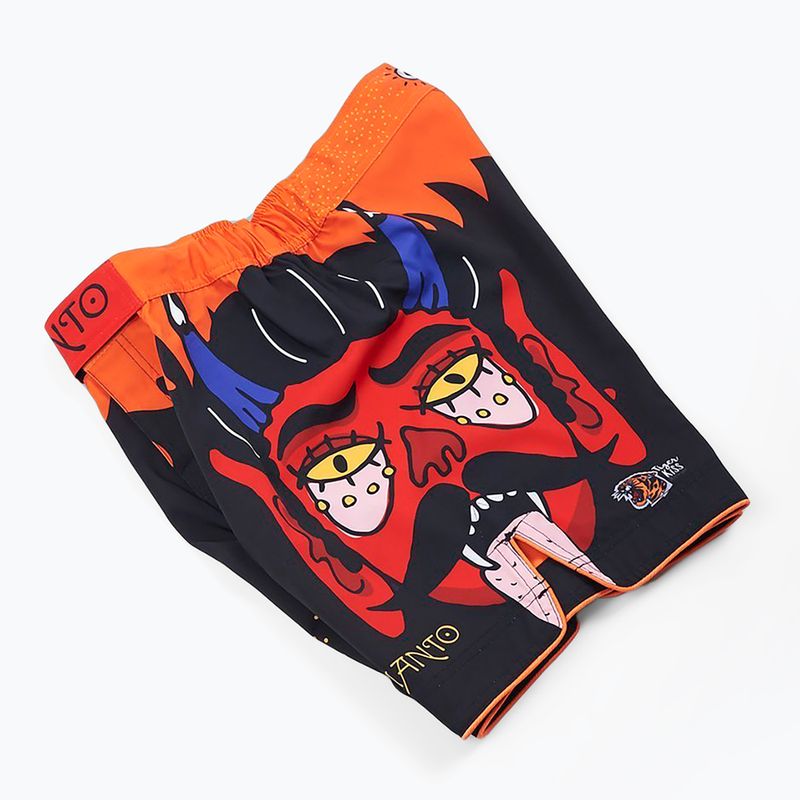 MANTO Diablo Herren Trainingsshorts schwarz-orange MNS507_BLK 4