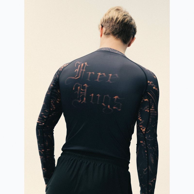 MANTO Long Sleeve Rashguard Free Hugs schwarz 7