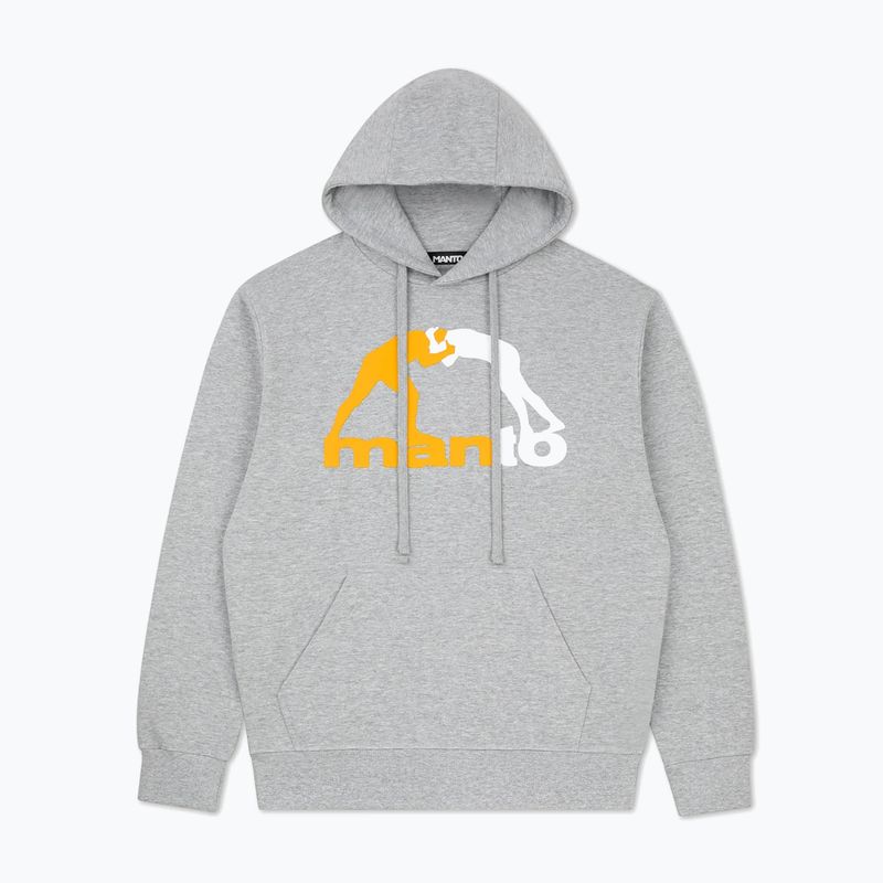 Herrenpullover MANTO Logo Hoody grau