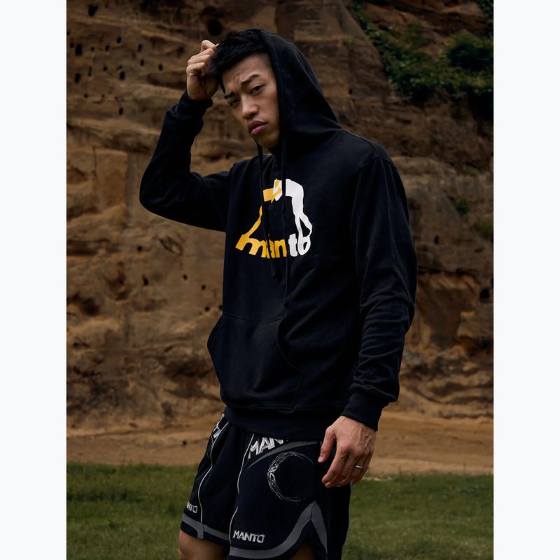 Herrenpullover MANTO Logo Hoody schwarz 4