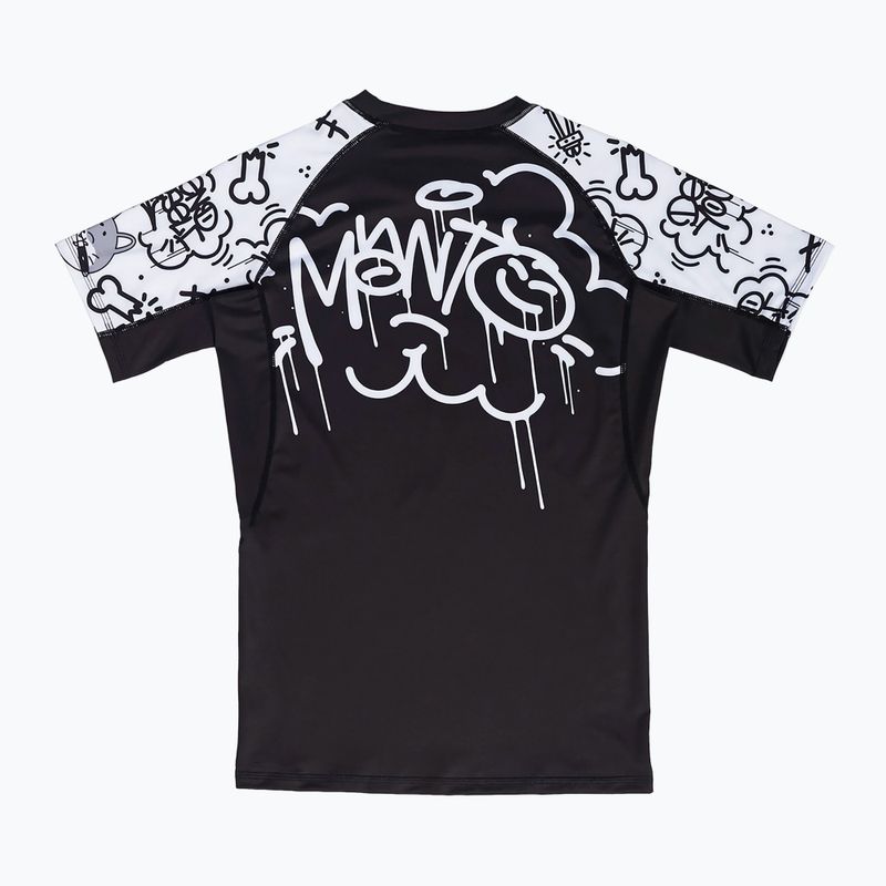 MANTO Debza Herren-Rashguard weiß/schwarz 2