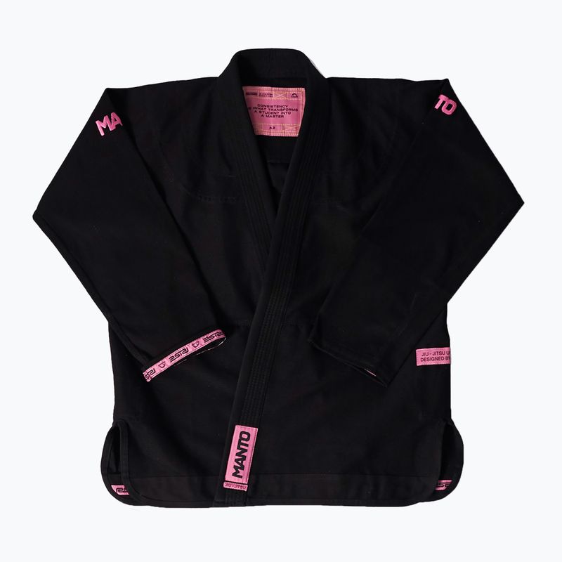 GI für brasilianisches Jiu-Jitsu MANTO Rise 2.0 schwarz/rosa