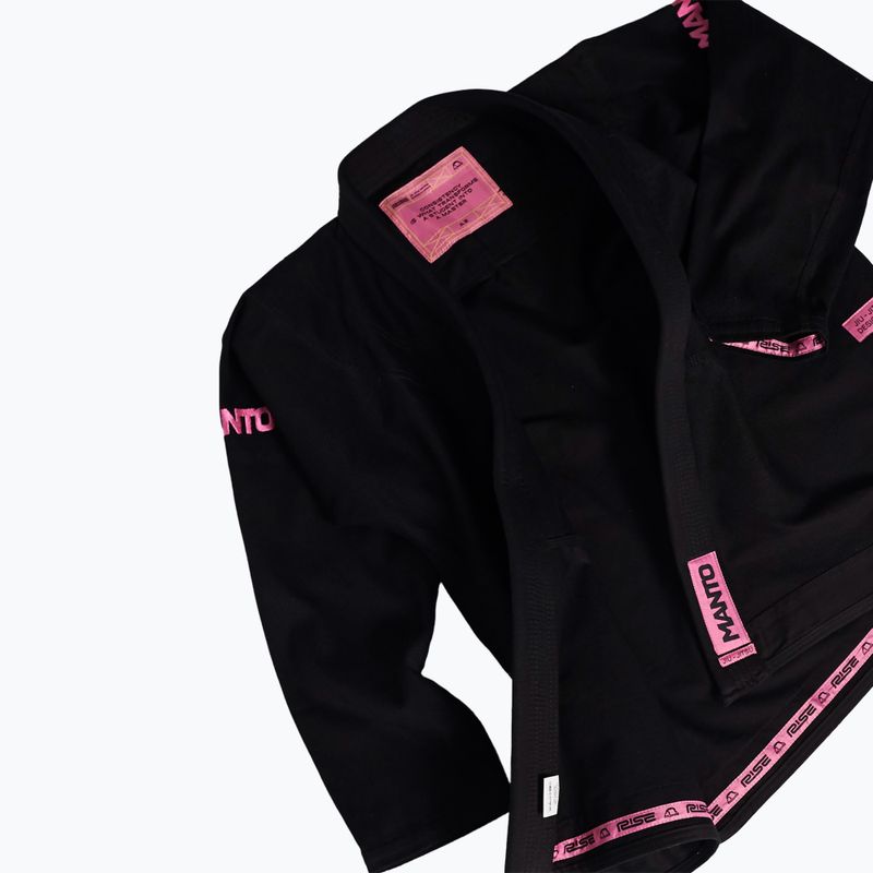 GI für brasilianisches Jiu-Jitsu MANTO Rise 2.0 schwarz/rosa 2