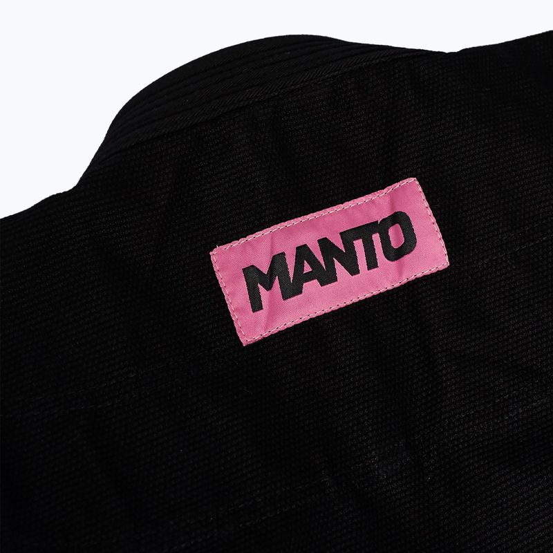 GI für brasilianisches Jiu-Jitsu MANTO Rise 2.0 schwarz/rosa 3