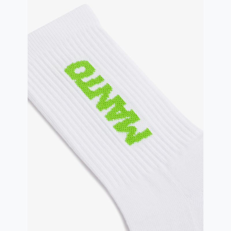 Socken MANTO Logotype white/green 2