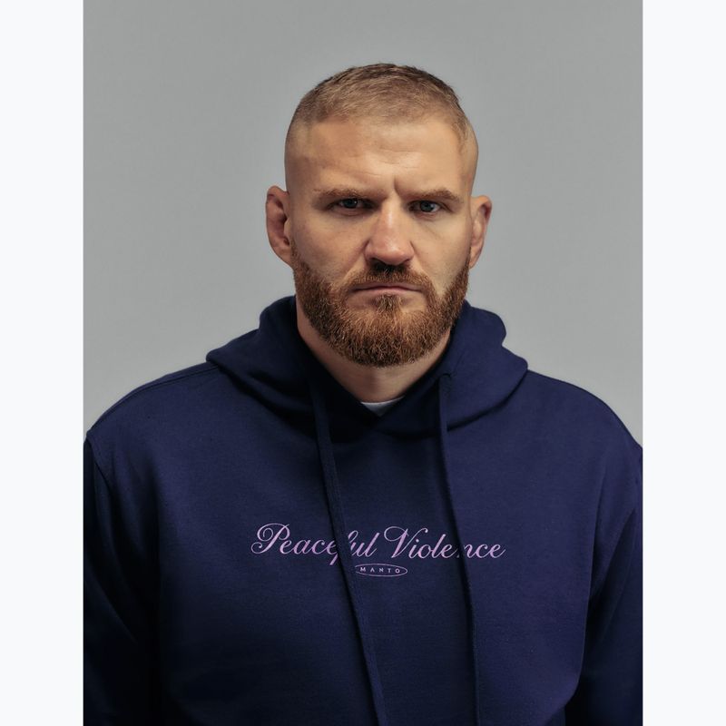 Herrenpullover MANTO Peaceful Violence Hoody navy 4
