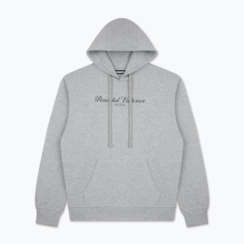 Herrenpullover MANTO Peaceful Violence Hoody grau 4