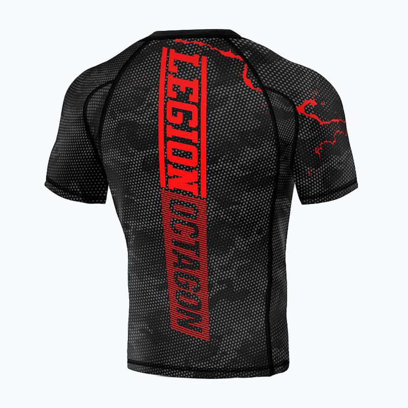 Herren-Rashguard Octagon Legion Premium marble/camo red 2