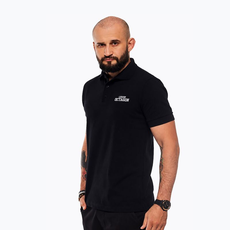 Herren-Poloshirt Octagon Legion HFT Polo black/white 3