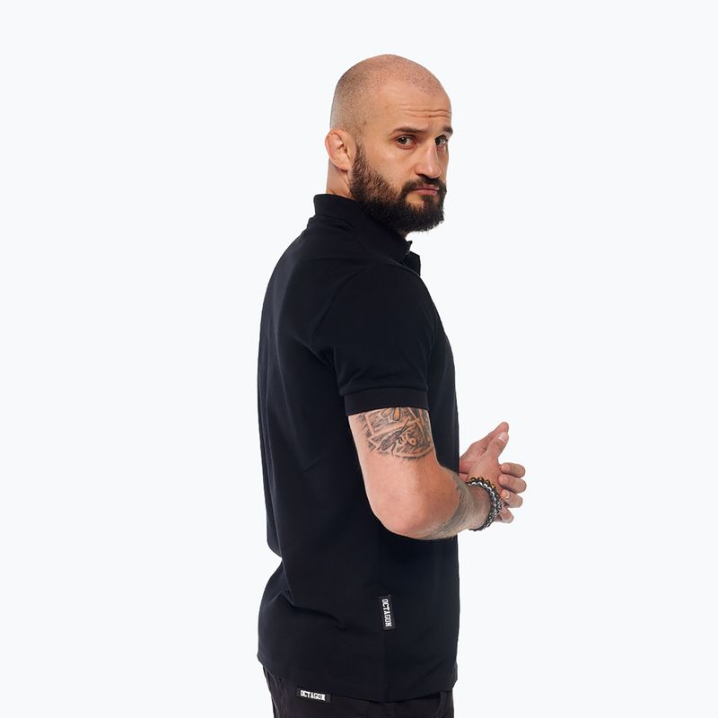 Herren-Poloshirt Octagon Legion HFT Polo black/white 4