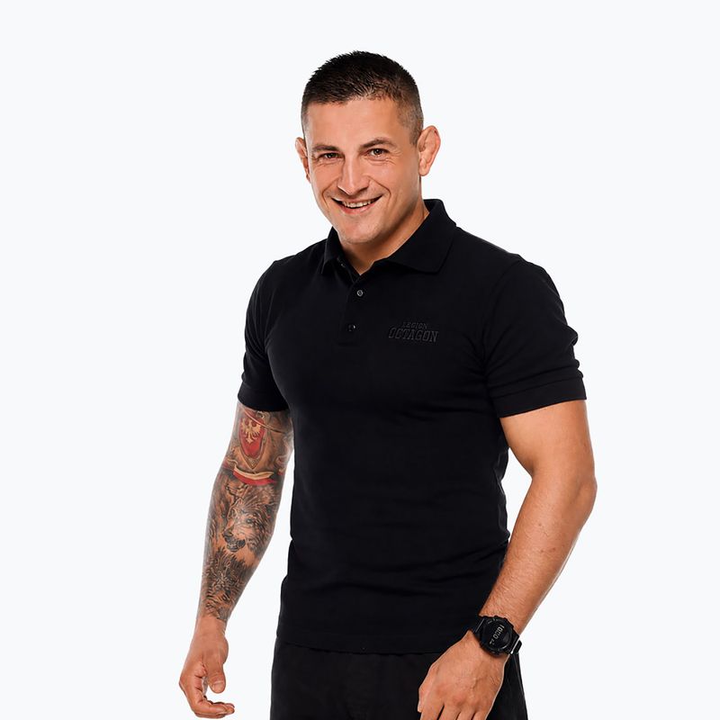 Herren-Poloshirt Octagon Legion HFT Polo black 3