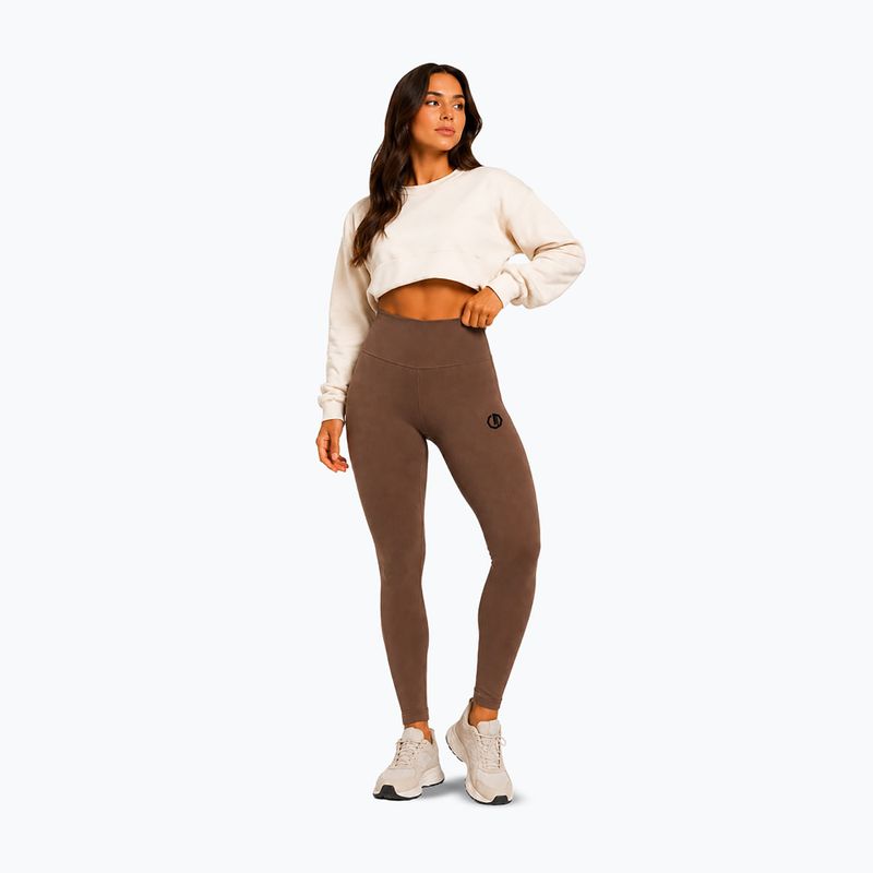 Damen-Trainingsleggings Octagon Legion Ribber brown 2