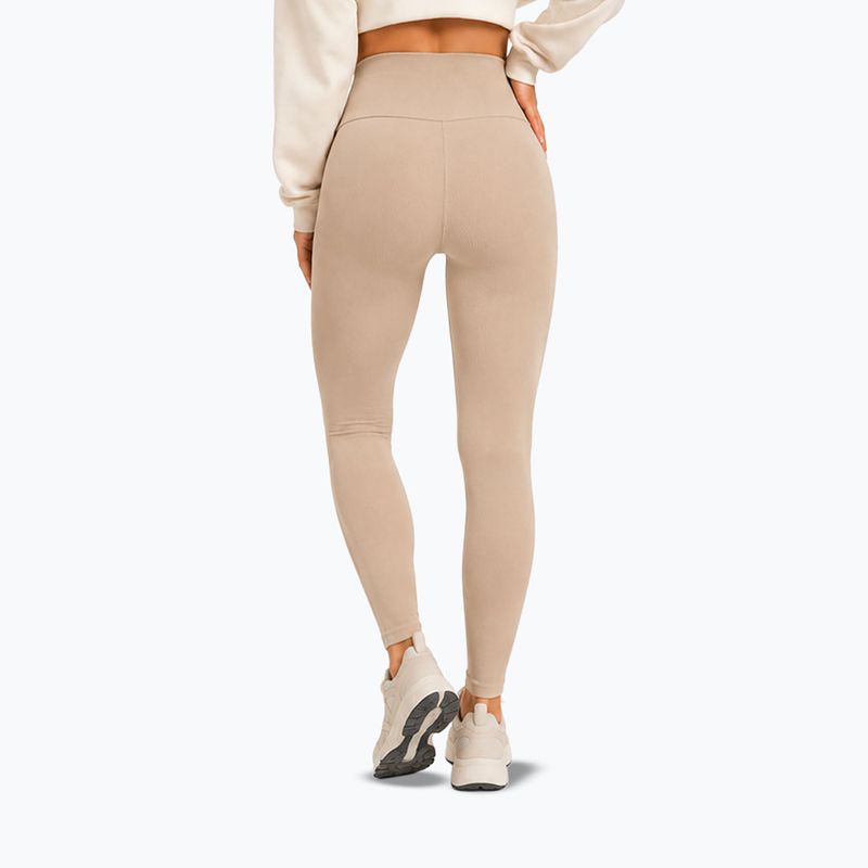 Damen-Trainingsleggings Octagon Legion Ribber beige 3